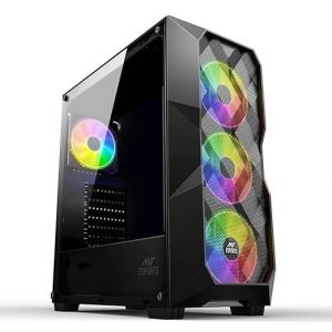 Ant Esports ICE-300 Mesh Mid-Tower Gaming Cabinet (Black)