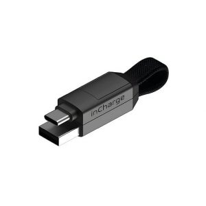 inCharge 6: Portable 6-in-1 Keychain Charging Cable | Mercury Gray