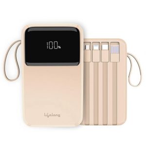 Lifelong ZenCharge 10000 mAh Compact Power Bank - Peach