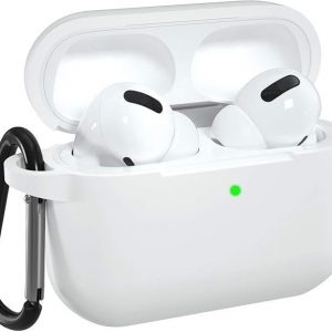EDNITA AirPods Pro 2 Case | Shock Resistant Cover with Keychain (White)