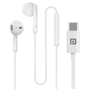 Portronics Conch Theta C Type C Wired Earphones with Mic - White