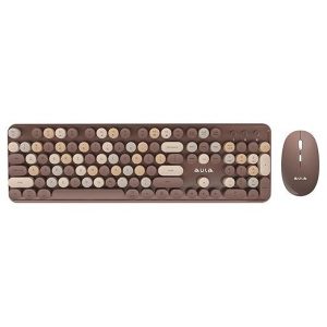Aula AC306 Wireless Retro Keyboard & 1600 DPI Mouse Combo
