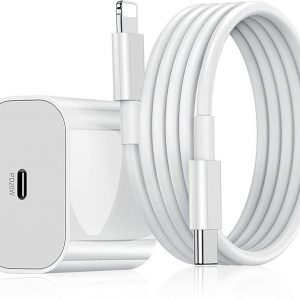 DR VAKU 20W MFi Certified Charger & Cable for iPhone 14/13/12/11/X Series (White)