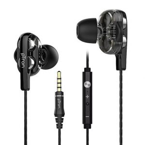 pTron Boom Ultima V2 Dual Driver Wired Gaming Earphones (Black)