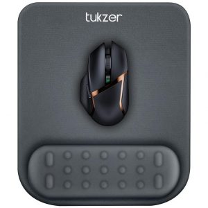 Tukzer Ergonomic Gel Mouse Pad with Memory Foam Wrist Support (Grey)