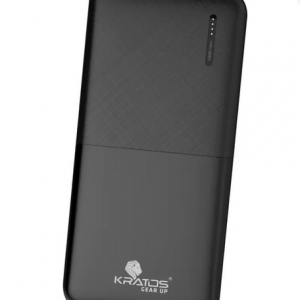 Kratos 10000mAh 12W Pocket Power Bank - Fast Charging Black Lithium Polymer