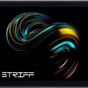 STRIFF Gaming Mousepad: Waterproof, Non-Slip, Stitched Edges (Black)
