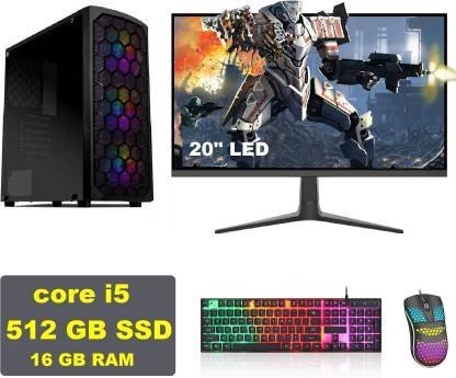 ENTWINO Intel Core i5 (16 GB / 512 GB / Windows 11) Assembled Desktop Computer??(20 inch Display)