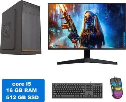DZAB Intel Core i5 (16 GB / 512 GB / Windows 11) Assembled Desktop Computer??(19 inch Display)