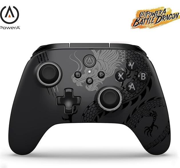 PowerA Battle Dragon™ Wireless Controller for PC and Cloud Gaming: Magnetic Hall Effect, Asymmetric Rumble Motors, 20h Playtime (Not for iOS)