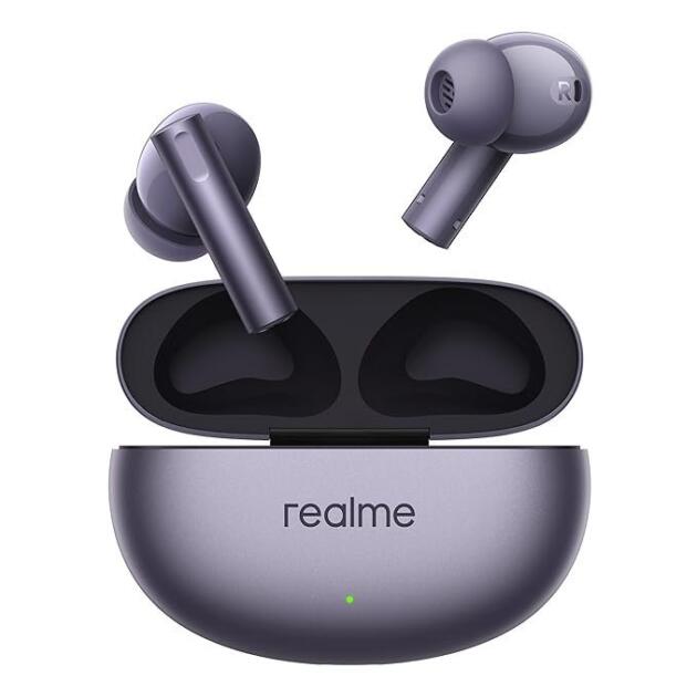 realme Buds Air 6 TWS in Ear Earbuds with 12.4 mm Deep Bass Driver, 40 Hours Play time, Fast Charge,50 dB ANC,LHDC 5.0, 55 ms Low Latency, IP55 Dust & Water Resistant, Bluetooth v5.3 (Royal Violet)