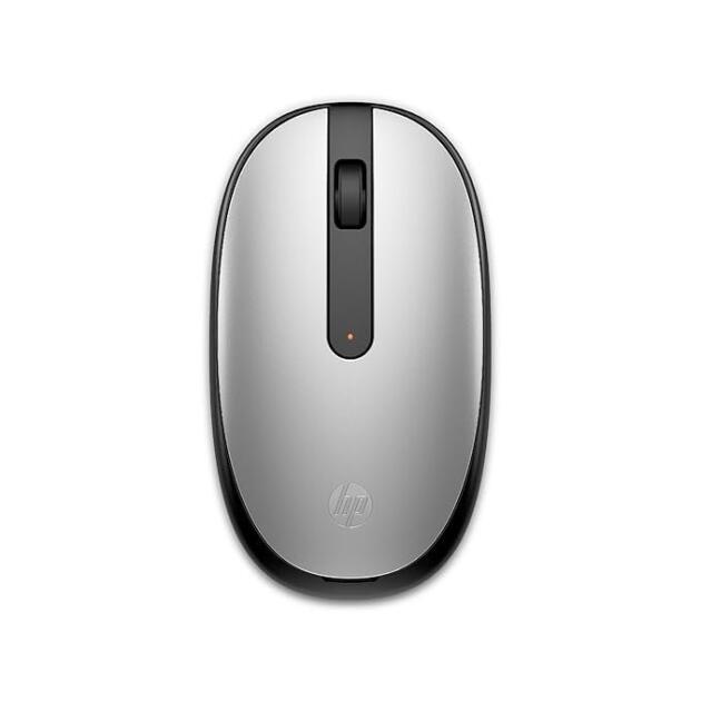 HP 240 Bluetooth Mouse/Ambidextrous; Compact Size; Portable Mouse/Red Optical Tracking/1600 dpi/3 Years Warranty/Pike Silver (43N04AA)
