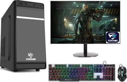 ZOONIS Gaming Desktops Complete Set Core i5 (16 GB DDR4/500 GB/128 GB SSD/Windows 10 Pro/1 GB/19 Inch Screen/Gaming Desktops Complete Set Core i5 (16 GB DDR3/128 GB SSD) with MS Office??(Black)