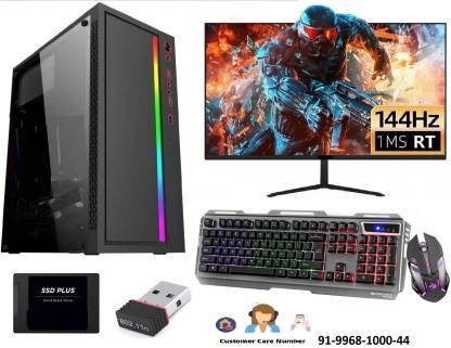 brozzo Gaming & YouTube Editing Desktop With 2GB Graphics Card Core i5 (4th Gen) (8 GB DDR3/500 GB/128 GB SSD/Windows 10 Pro/2 GB/19 Inch Screen/G-01/Black Gaming & YouTube Editing Desktop) with MS Office??(Black)