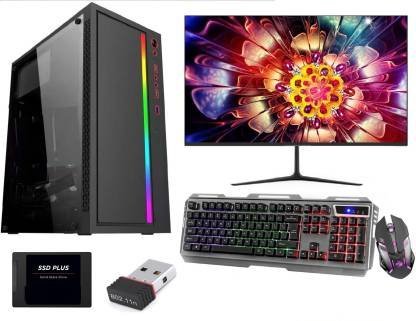 ZOONIS Best For Free Fire Game & Video Editing Desktop Core i5 (8 GB DDR3/512 GB SSD/Windows 10 Pro/4 GB/22 Inch Screen/Gaming Pc -01 Best For Free Fire Game & Video Editing Desktop) with MS Office??(Black)