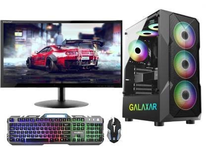 GALAXAR GAMING Core i5 (16 GB DDR4/500 GB/128 GB SSD/Windows 11 Home/1 GB Intel? HD Graphics 2500/20 Inch Screen/GLX-I52500-16GB-128GB-500GB-20INCH) with MS Office??(Black)