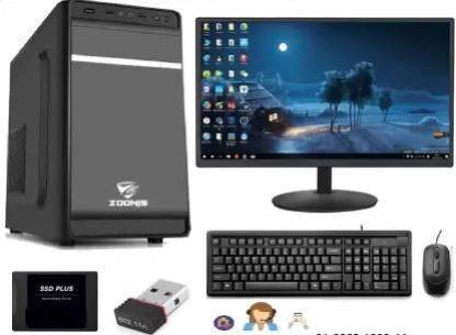 TECH- Assemblers Home & Office Core i3 (8 GB DDR3/500 GB/128 GB SSD/Windows 10 Pro/19 Inch Screen/MA-10 Best Besktop For Office & Online Work and Home Education_2) with MS Office??(Black)